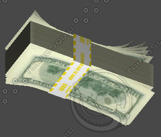 cash stack 3d model - Cash Stack by kingcocaine